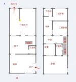 更新巷23号落地房1-2楼 248万 75平米产权面积 150平米实际面积 带独立中院 不占名额
